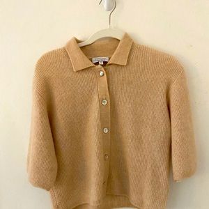 Andotherstories cropped polo sweater